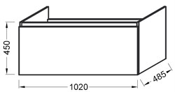 Тумба под раковину Jacob Delafon Odeon Up 105 серый антрацит - фото 61145