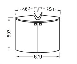 Тумба под раковину Jacob Delafon Odeon Up 70 белый блестящий лак - фото 61192