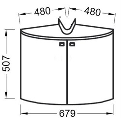 Тумба под раковину Jacob Delafon Odeon Up 70 серый антрацит лак - фото 61198