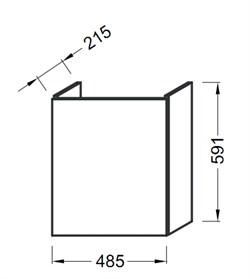 Тумба под раковину Jacob Delafon Odeon Up 50 квебекский дуб - фото 61252