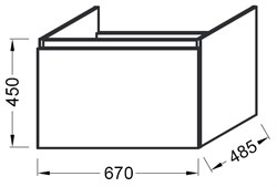 Тумба под раковину Jacob Delafon Odeon Up 70 серый антрацит - фото 61267