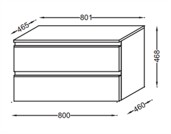 Тумба Jacob Delafon Vox EB2061-RA-G1C белый блестящий лак - фото 61276