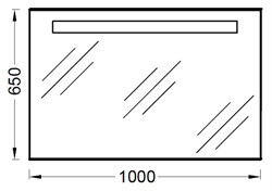 Зеркало Jacob Delafon EB1416-NF 100 см - фото 61359