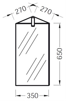 Зеркало-шкаф Jacob Delafon Odeon Up EB870 угловое, с подсветкой - фото 61369