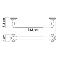 Держатель бумажных полотенец 32cm Wasserkraft Isar K-7322D - фото 62085