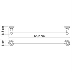 Держатель полотенец, штанга Wasserkraft Isar K-7330 - фото 62110