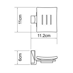 Мыльница стеклянная Wasserkraft Exter K-5229 - фото 62135