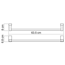 Держатель полотенец, штанга Wasserkraft Exter K-5230 - фото 62186