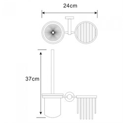 Держатель освежителя и щетки для унитаза Wasserkraft Donau K-9435 - фото 62243