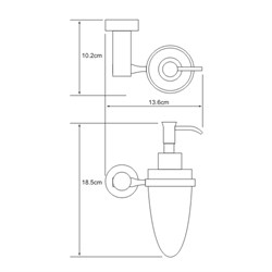 Дозатор жидкого мыла Wasserkraft Donau K-9499 - фото 62250