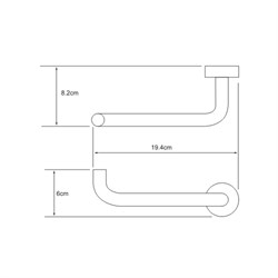 Держатель туалетной бумаги без крышки Wasserkraft Donau K-9496 - фото 62255