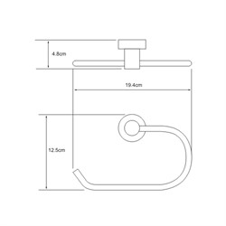 Держатель полотенец кольцо Wasserkraft Donau K-9460 - фото 62290