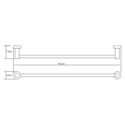 Держатель полотенец, штанга Wasserkraft Donau K-9430 - фото 62307