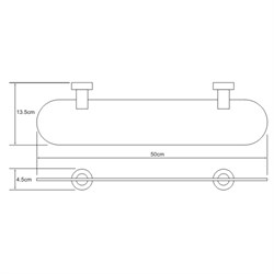 Полка стеклянная Wasserkraft Donau K-9424 - фото 62326