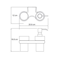 Держатель дозатора и стакана Wasserkraft Berkel K-6889 - фото 62369