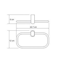 Держатель полотенец, кольцо Wasserkraft Berkel K-6860 - фото 62378