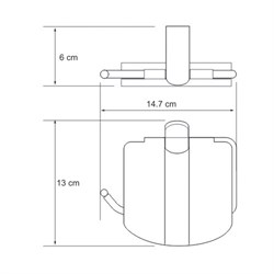 Держатель туалетной бумаги с крышкой Wasserkraft Berkel K-6825 - фото 62445