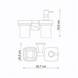 Держатель дозатора и стакана Wasserkraft Wern K-2589 - фото 62569