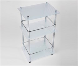 Напольная стеклянная тройная полка с бортиком Wasserkraft K-4033 - фото 62896