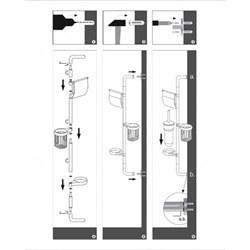 Комбинированная настенная стойка, матовое стекло, "темная бронза" Wasserkraft K-1468 - фото 63125