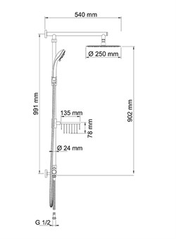 Душевая стойка Wasserkraft A038 - фото 63206