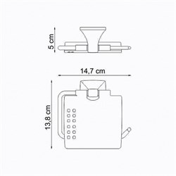 Держатель туалетной бумаги с крышкой Wasserkraft Wern K-2525 - фото 63289
