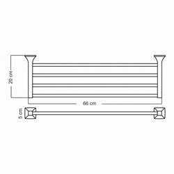 Полка для полотенец Wasserkraft Wern K-2511 - фото 63322