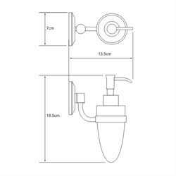 Дозатор жидкого мыла, навесной Wasserkraft Rhein K-6299 - фото 63328
