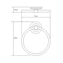 Держатель полотенец кольцо Wasserkraft Rhein K-6260 - фото 63344