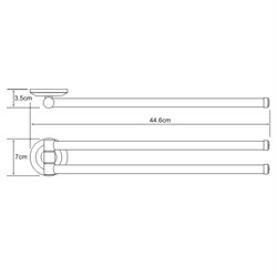 Держатель полотенец, рога Wasserkraft Rhein K-6231 - фото 63390