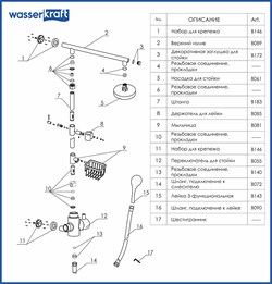Душевая стойка Wasserkraft A015 - фото 63404