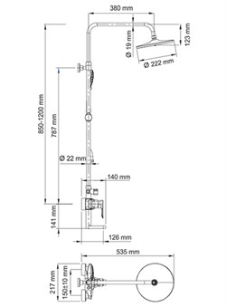 Душевая стойка Wasserkraft A16601 - фото 63425