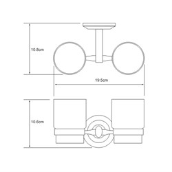Подстаканник двойной Wasserkraft Rhein K-6228D - фото 63433