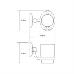 Подстаканник одинарный Wasserkraft Rhein K-6228 - фото 63440