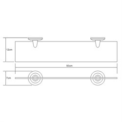 Полка стеклянная Wasserkraft Rhein K-6224 - фото 63461