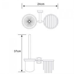 Держатель освежителя и щетки для унитаза Wasserkraft Oder K-3035 - фото 63483