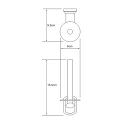 Держатель туалетной бумаги, вертикальный Wasserkraft Oder K-3097 - фото 63500