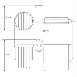 Держатель туалетной бумаги и освежителя Wasserkraft Oder K-3059 - фото 63536