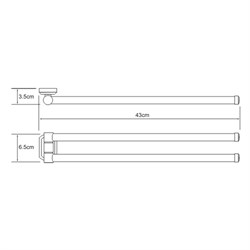 Держатель полотенец, рога Wasserkraft Oder K-3031 - фото 63547