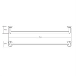 Держатель полотенец, штанга Wasserkraft Oder K-3030 - фото 63550