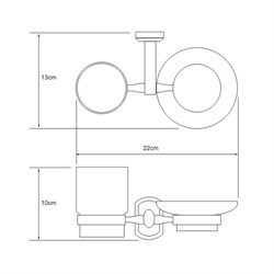 Держатель стакана и мыльницы Wasserkraft Oder K-3026 - фото 63565
