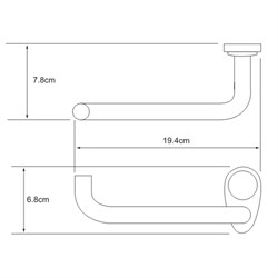Держатель туалетной бумаги без крышки Wasserkraft Main K-9296 - фото 63592