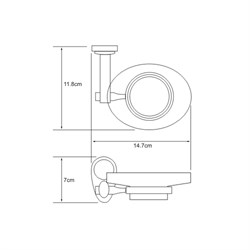 Мыльница стеклянная Wasserkraft Main K-9229 - фото 63619