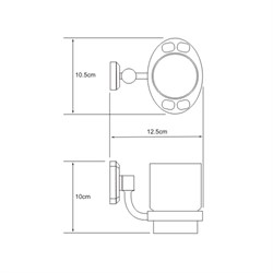Подстаканник одинарный Wasserkraft Oder K-3028 - фото 63631