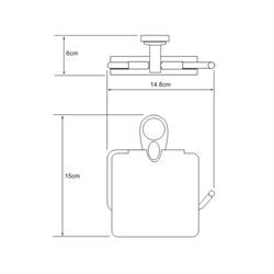Держатель туалетной бумаги с крышкой Wasserkraft Main K-9225 - фото 63637