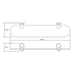 Полка стеклянная Wasserkraft Main K-9224 - фото 63640