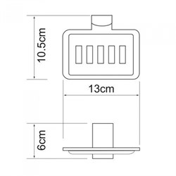 Мыльница решетка Wasserkraft Leine K-5069WHITE - фото 63908