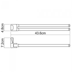 Держатель полотенец, рога Wasserkraft Leine K-5031WHITE - фото 63932