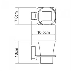 Подстаканник одинарный Wasserkraft Leine K-5028WHITE - фото 63947