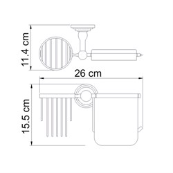 Держатель туалетной бумаги и освежителя Wasserkraft Isar K-7359 - фото 64115